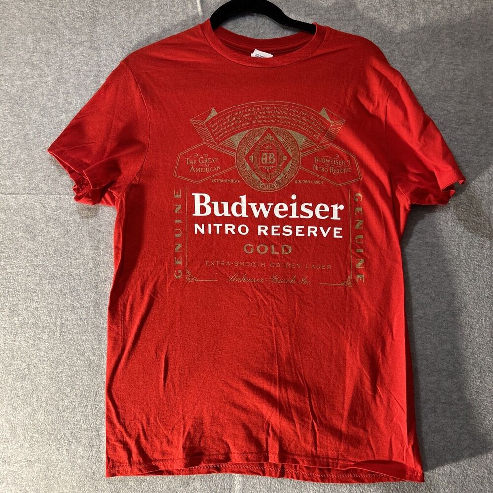 GENUINE Budweiser Nitro Reserve Gold Tee - Anheuser-Busch T Budweiser Tee Shirt!
